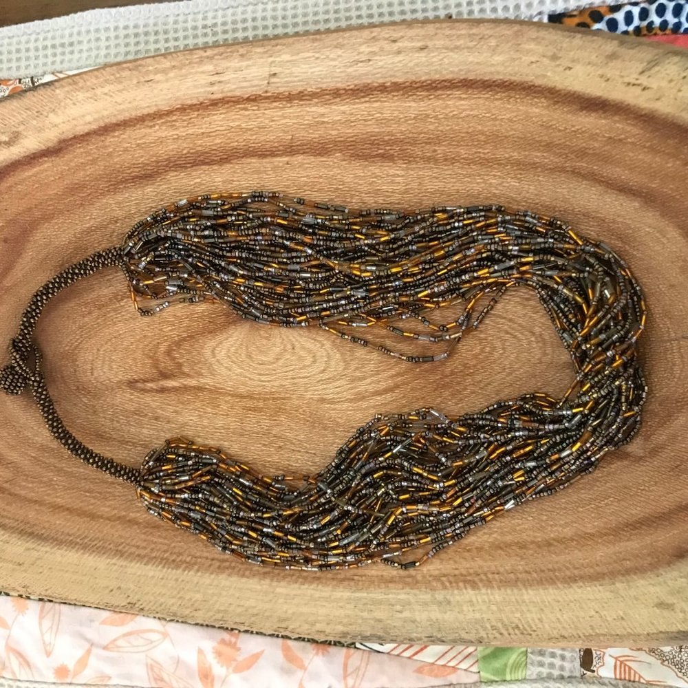 Multi-Strand Beaded Necklace - Picture 2 of 3